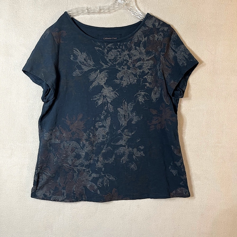 Calvin Klein Women's Black Floral Top
